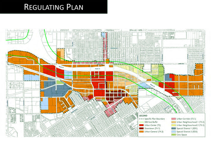 Proposed Transit Villages zones